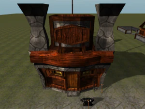 old style building set 3D Model