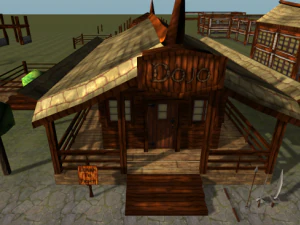 old style building set 3D Model