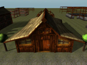 old style building set 3D Model