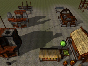 old style building set 3D Model