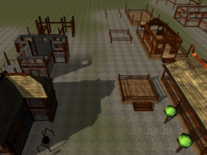 old style building set 3D Model