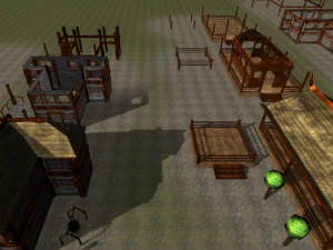 old style building set 3D Model