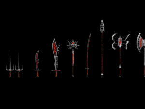 fire melee collection 3D-Modell