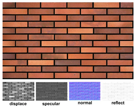 декоративный кирпич 01 CG Текстуры .c4d .max .obj .3ds .fbx .stl .blend 