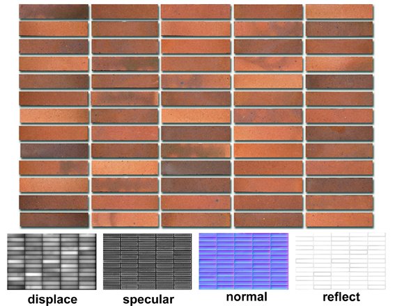 decorative brick 03m CG Текстуры .c4d .max .obj .3ds .fbx .stl .blend 