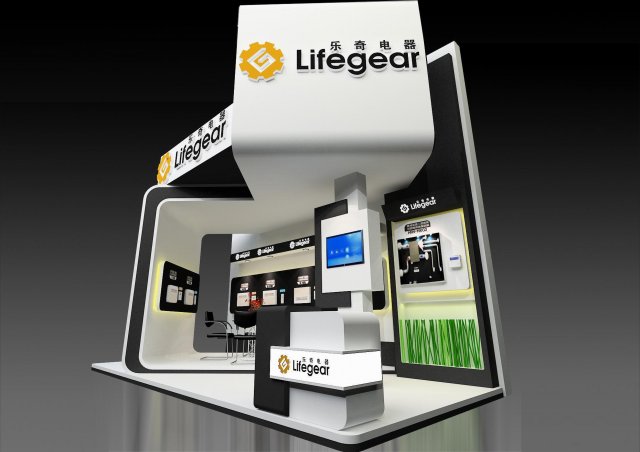 exhibition area 3x63dmax201222003 3Dモデル .c4d .max .obj .3ds .fbx .stl .blend 