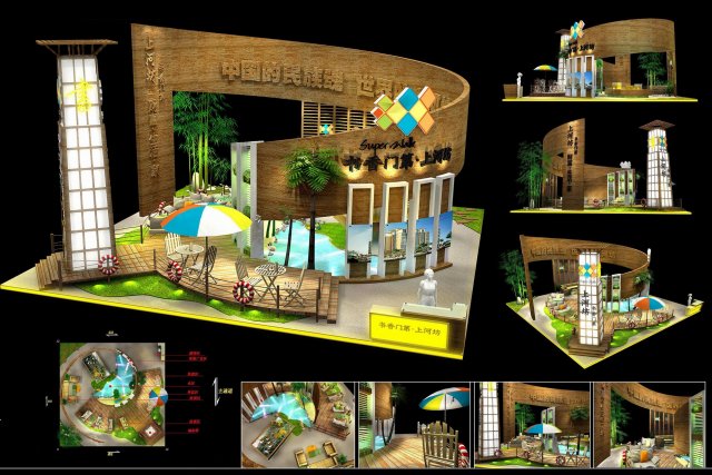 exhibition area 12x123dmax201123687 Model 3D .c4d .max .obj .3ds .fbx .stl .blend 