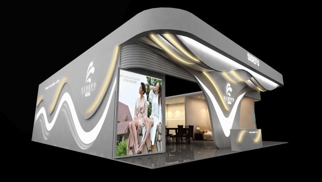 exhibition area 12x143dmax200920083 3D मॉडल .c4d .max .obj .3ds .fbx .stl .blend 