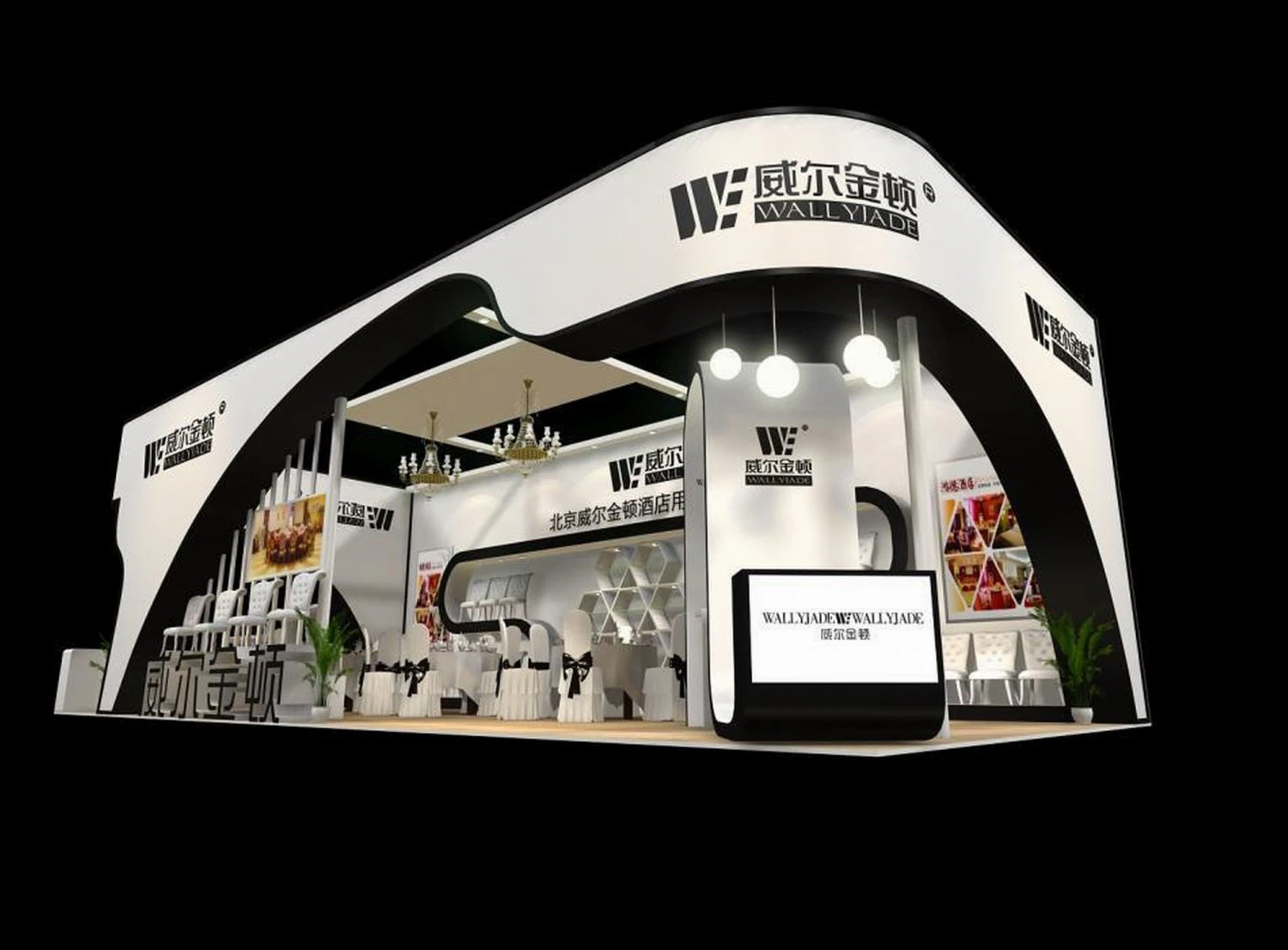 exhibition area 14x63dmax200920144 3D Model .c4d .max .obj .3ds .fbx .stl .blend