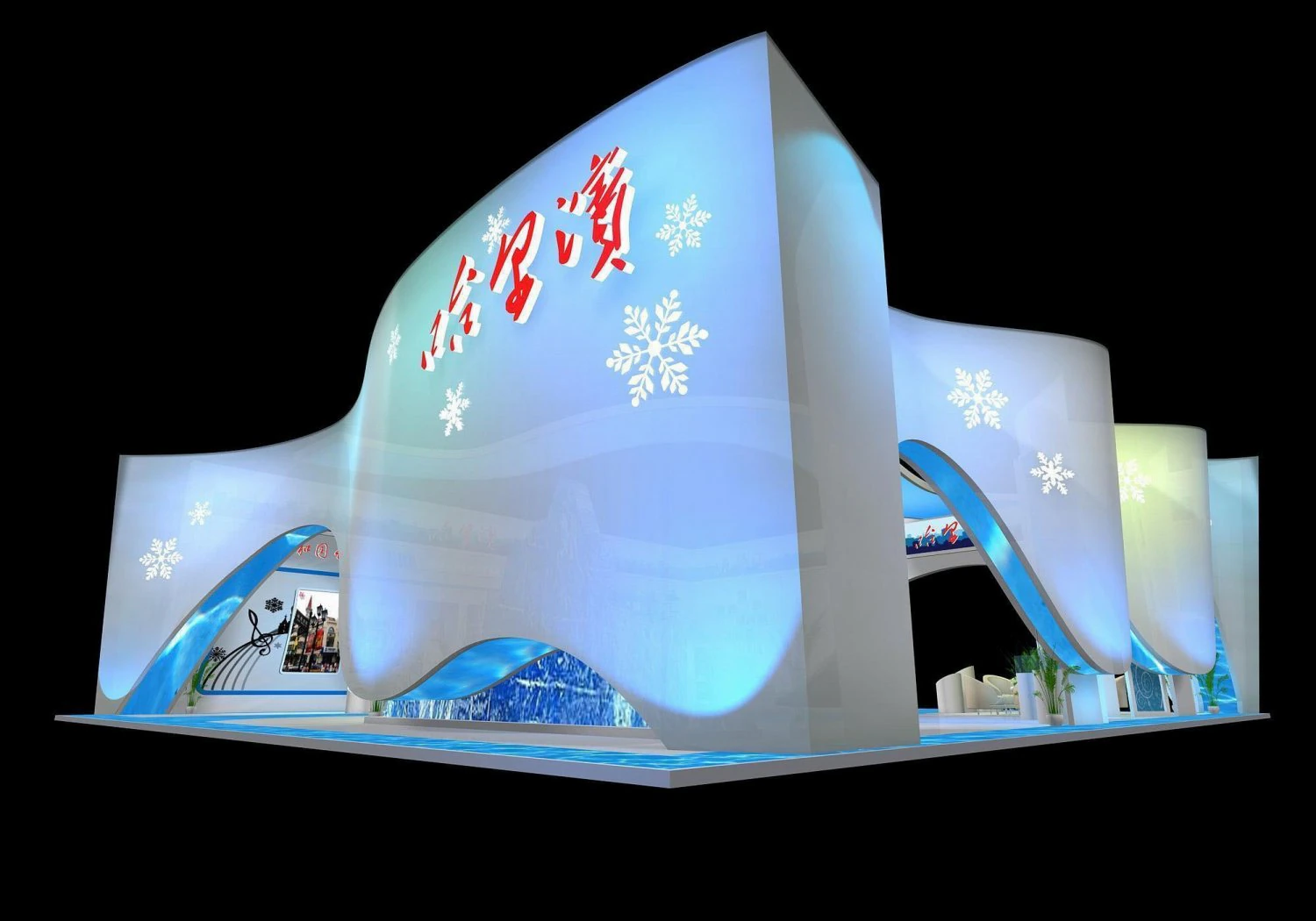 exhibition area 20x183dmax200917566 3D Model .c4d .max .obj .3ds .fbx .stl .blend 