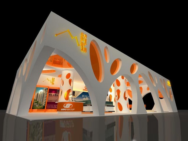 exhibition area 21x123dmax201121980 3D Model .c4d .max .obj .3ds .fbx .stl .blend 