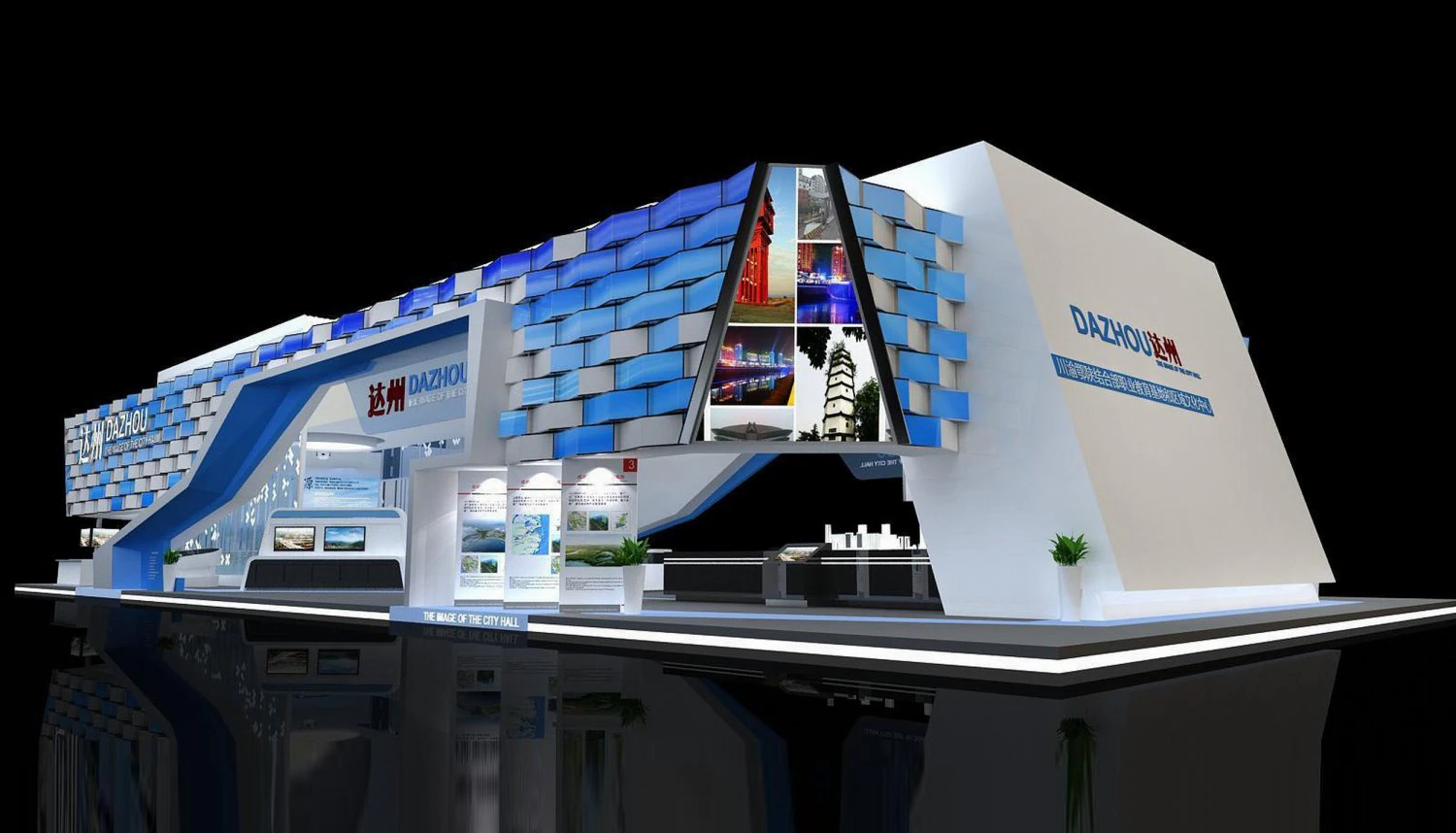 exhibition area 355x153dmax200925459 3D Model .c4d .max .obj .3ds .fbx .stl .blend 
