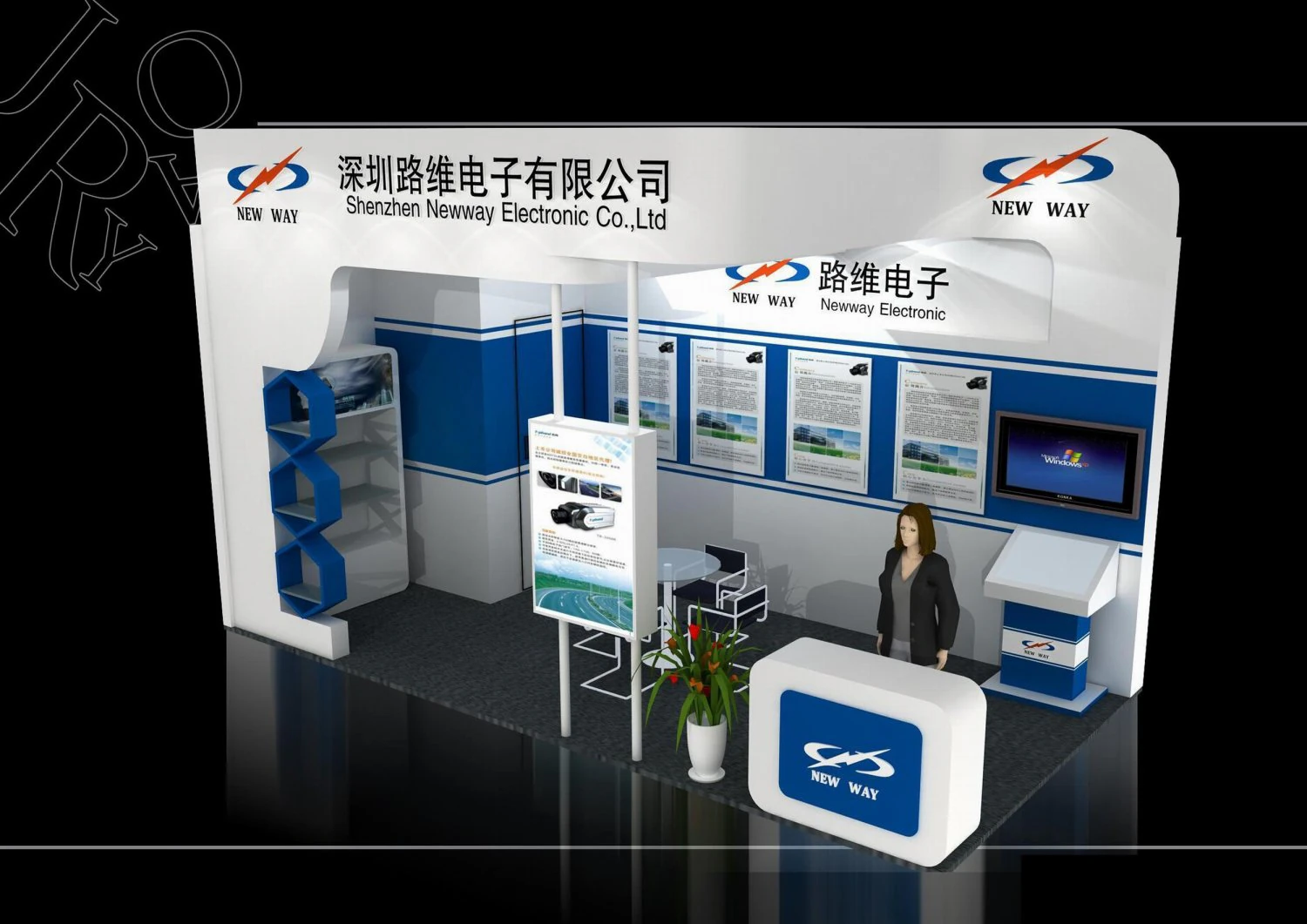 exhibition area 6x33dmax2009-9303 3D Model .c4d .max .obj .3ds .fbx .stl .blend 