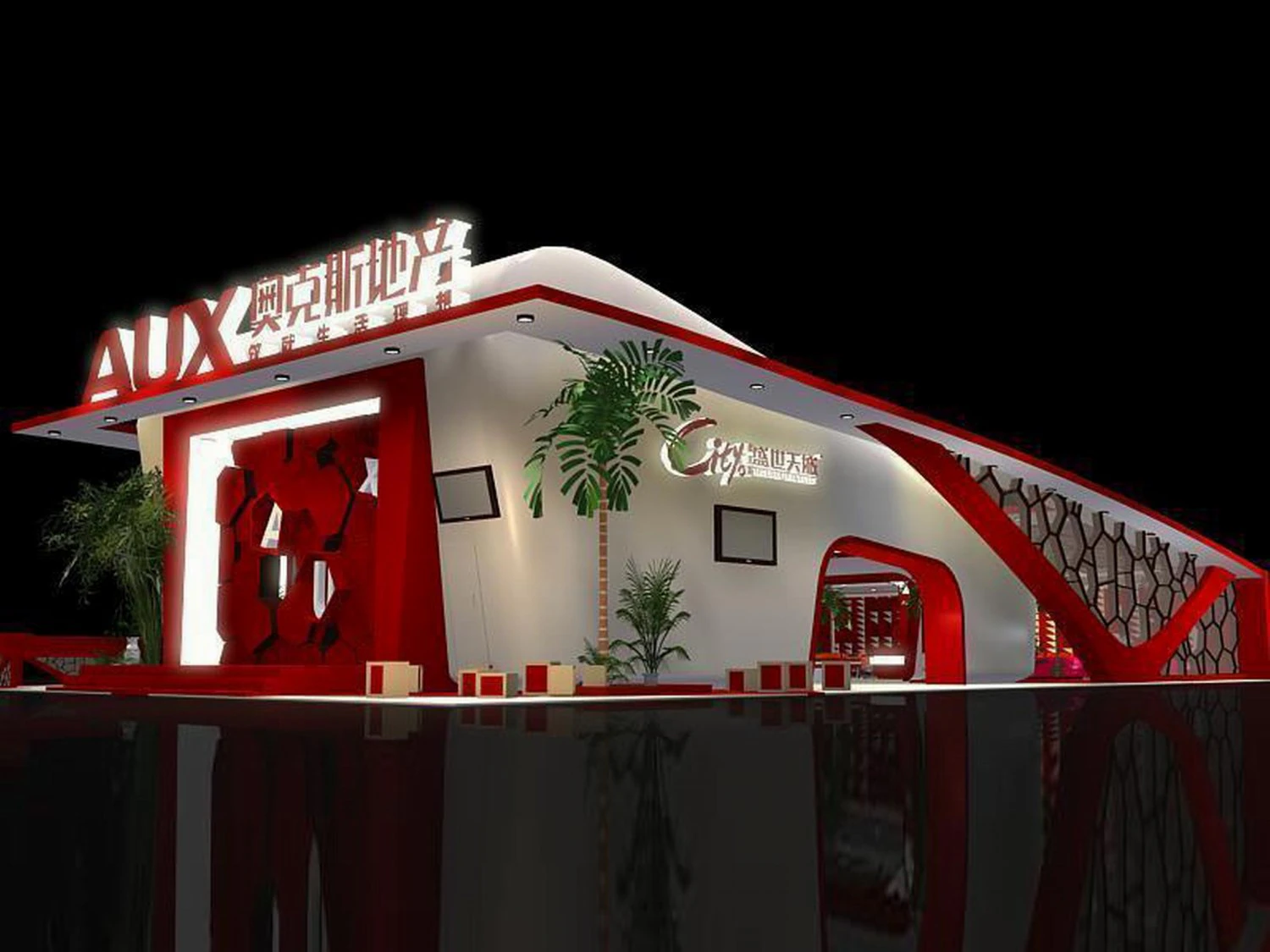 exhibition area28x163dmax20097650 3D Model .c4d .max .obj .3ds .fbx .stl .blend 