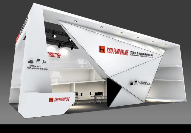 exhibition area 9x33dmax2009 3D Model .c4d .max .obj .3ds .fbx .stl .blend 