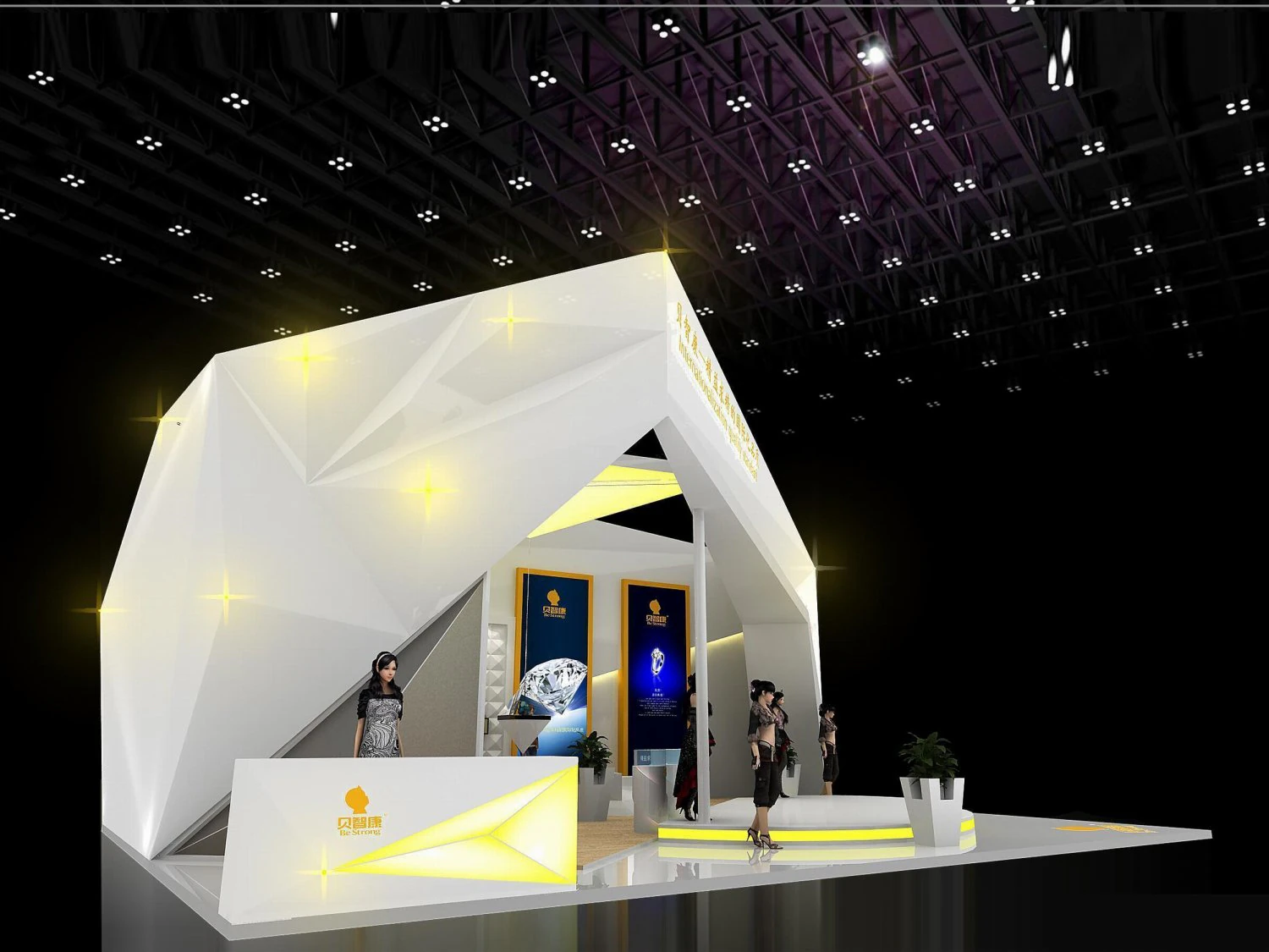 exhibition area 12x93dmax201119321 3D Model .c4d .max .obj .3ds .fbx .stl .blend