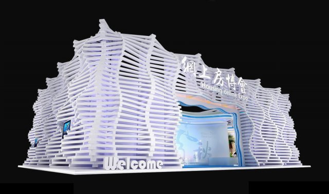 exhibition area 15x123dmax2009 3D Model .c4d .max .obj .3ds .fbx .stl .blend 