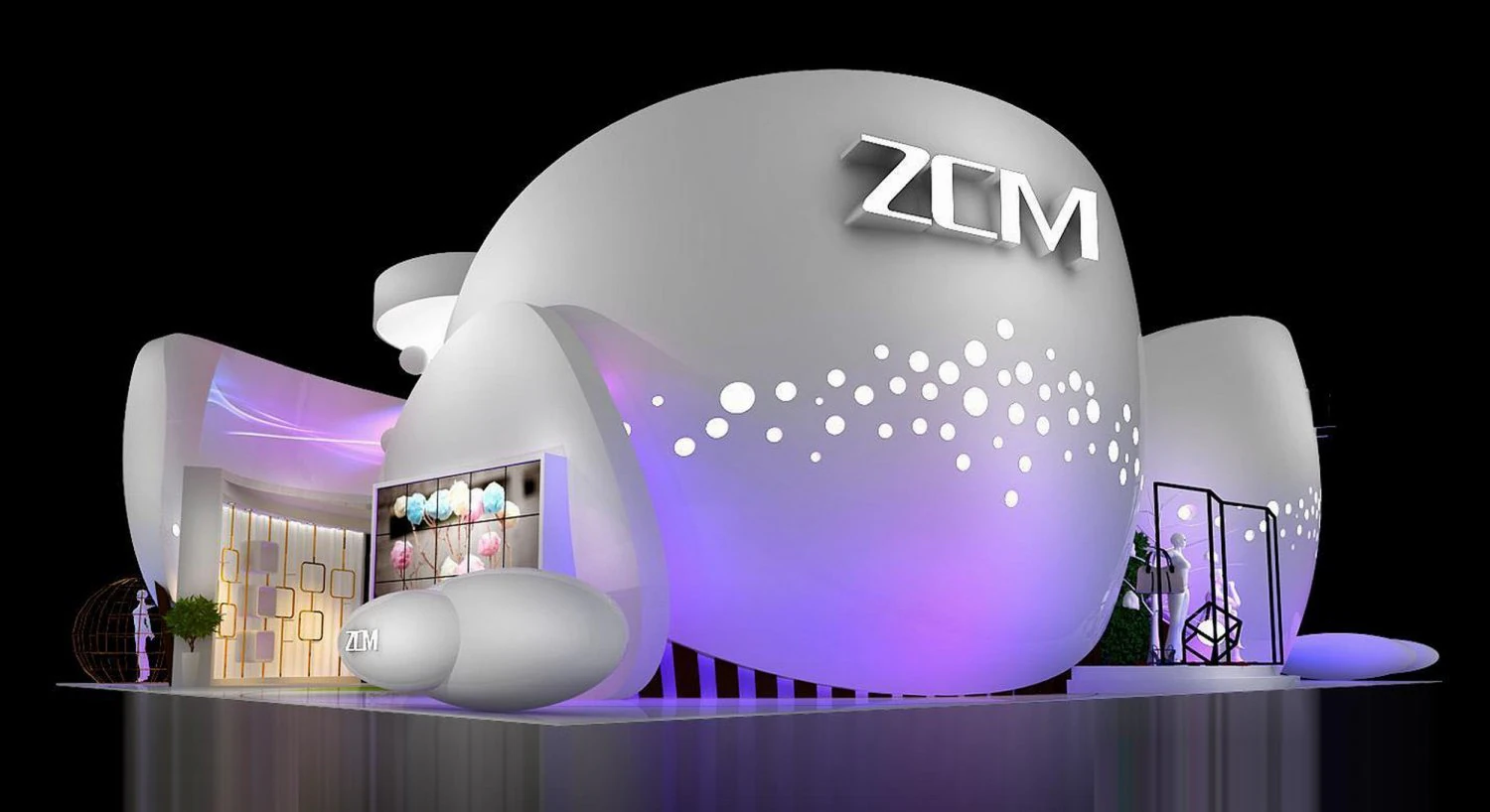 exhibition area 15x123dmax2012 3D Model .c4d .max .obj .3ds .fbx .stl .blend 