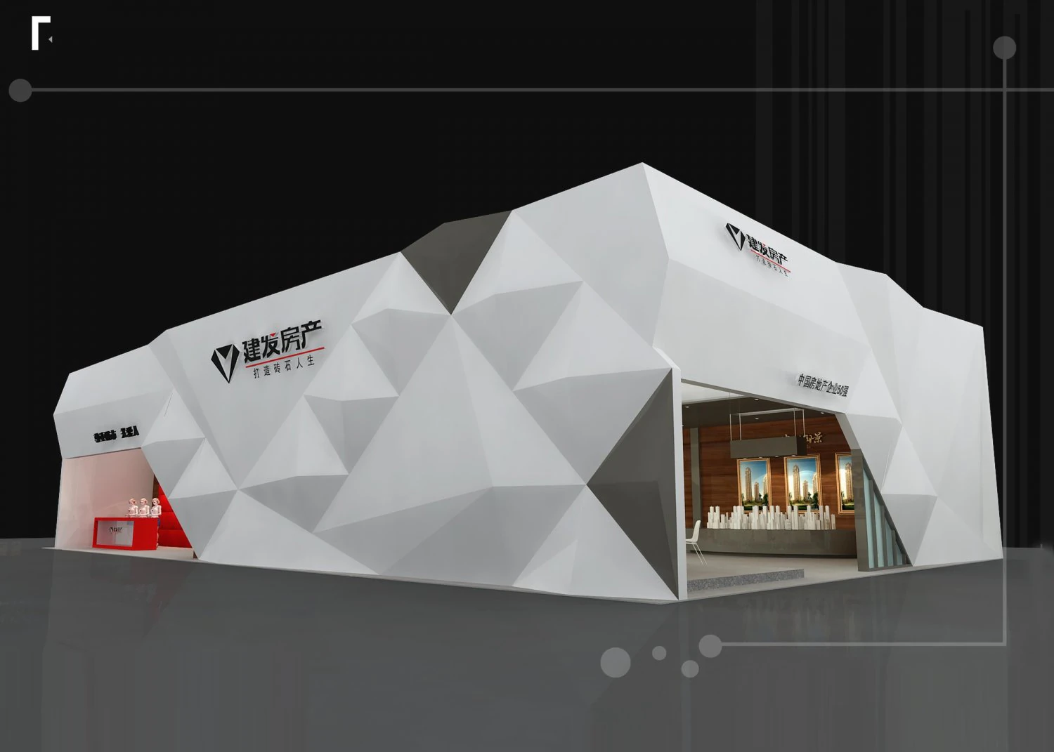 exhibition area 20x123dmax2009 3D Model .c4d .max .obj .3ds .fbx .stl .blend