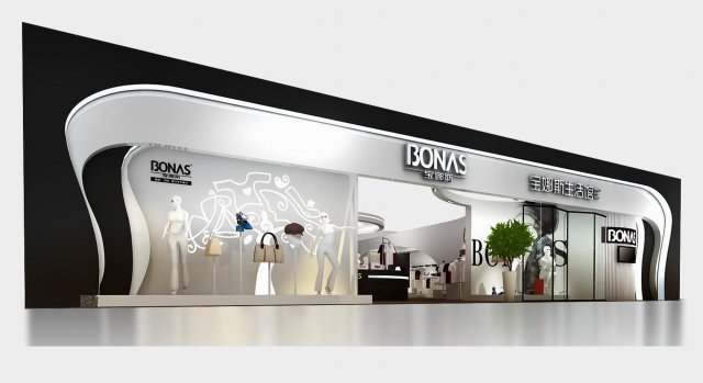 exhibition area 20x163dmax200912 3D Модель .c4d .max .obj .3ds .fbx .stl .blend 