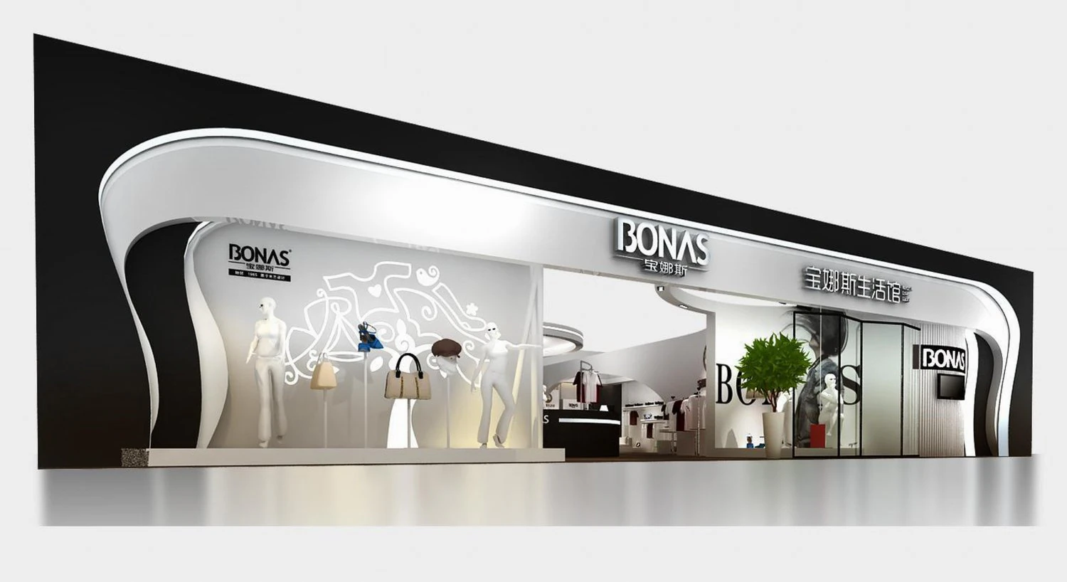 exhibition area 20x163dmax200912 3D Model .c4d .max .obj .3ds .fbx .stl .blend