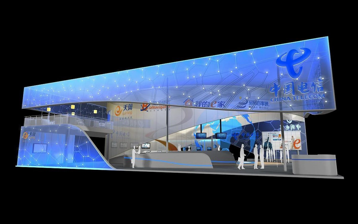 exhibition area 24x213dmax2012 3D Model .c4d .max .obj .3ds .fbx .stl .blend 