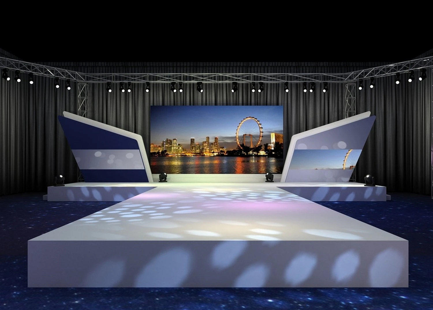 concert stage design 8 3D Model .c4d .max .obj .3ds .fbx .stl .blend