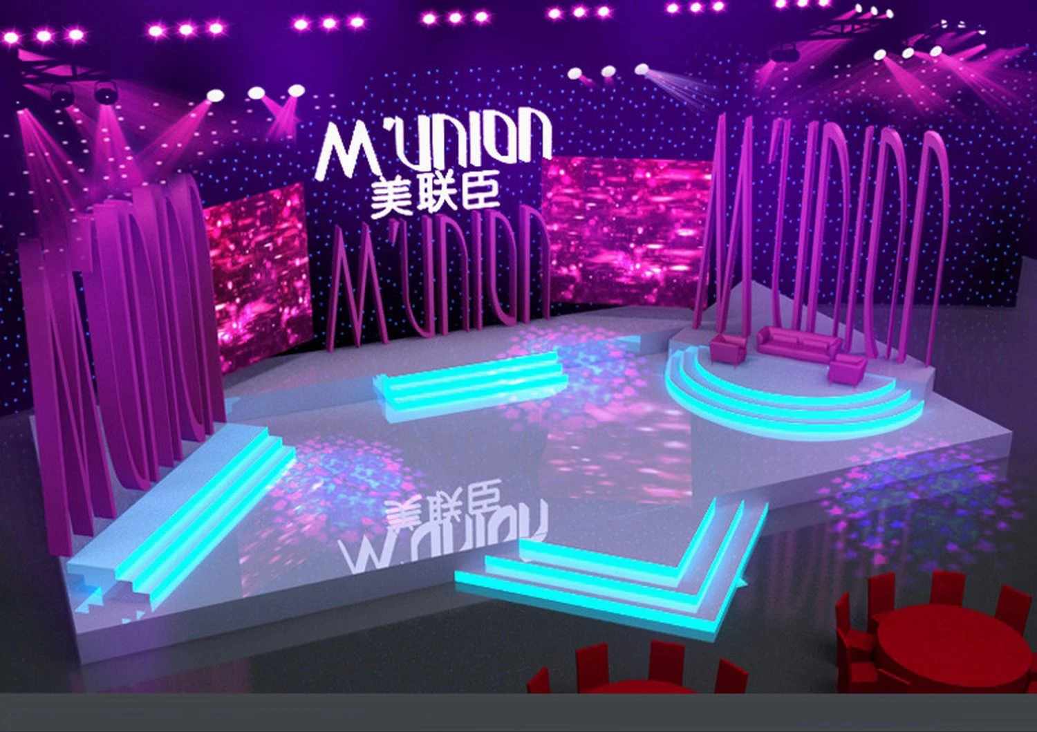 concert stage design 188 3D Model .c4d .max .obj .3ds .fbx .stl .blend 