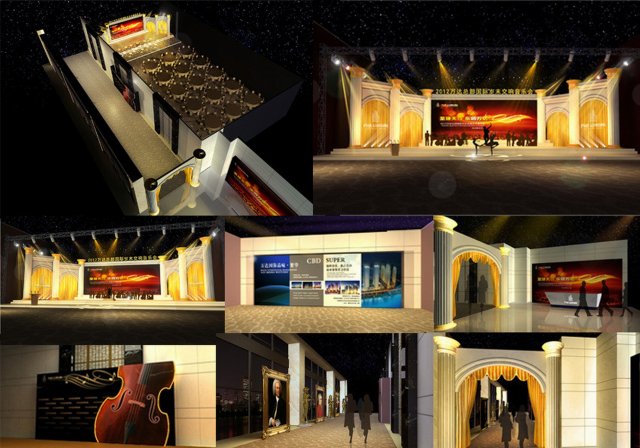 concert stage design 1810 Modello 3D .c4d .max .obj .3ds .fbx .stl .blend 