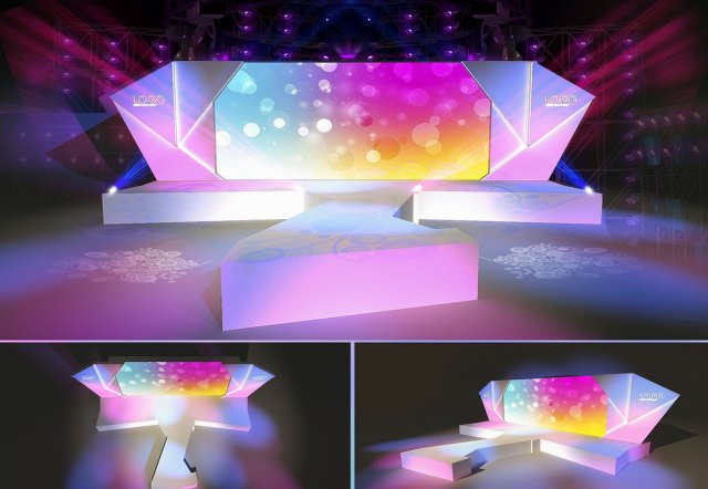concert stage design 1813 3Dモデル .c4d .max .obj .3ds .fbx .stl .blend