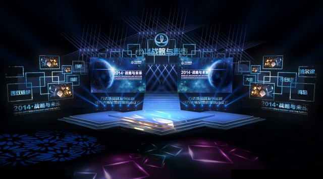 concert stage design 1814 3D Model .c4d .max .obj .3ds .fbx .stl .blend