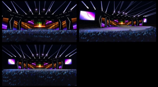 concert stage design 1815 3D 模型 .c4d .max .obj .3ds .fbx .stl .blend 