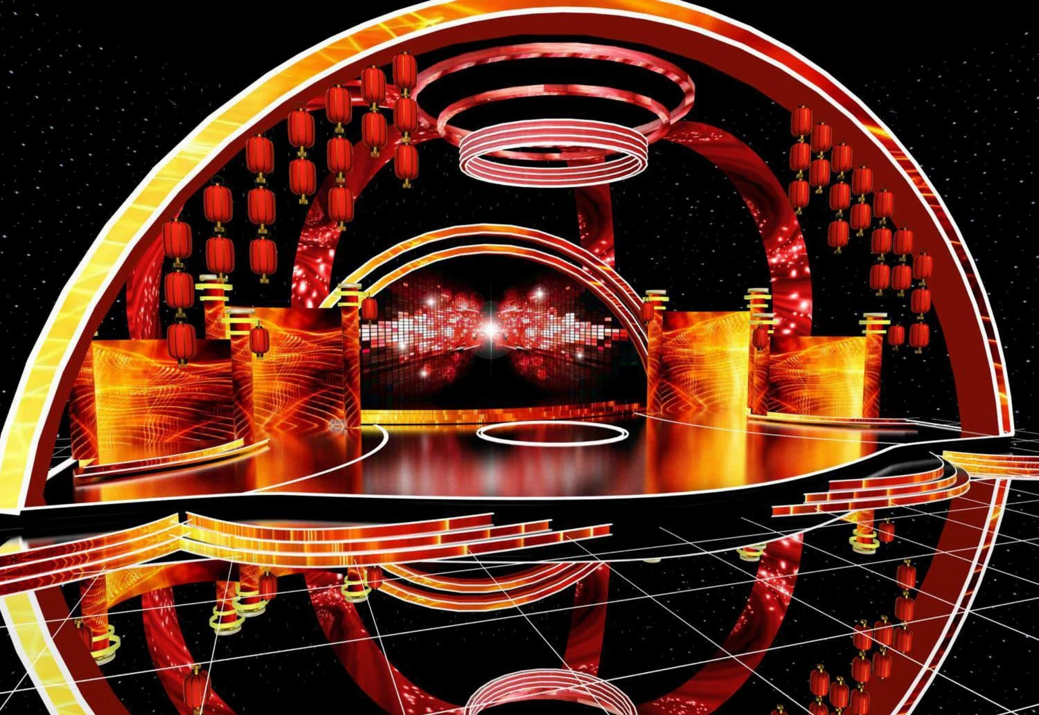 concert stage design 1821 3D Model .c4d .max .obj .3ds .fbx .stl .blend 