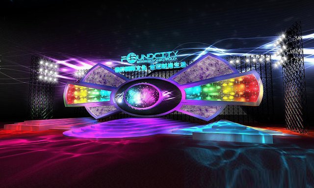 concert stage design 1822 3D 模型 .c4d .max .obj .3ds .fbx .stl .blend