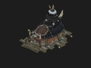 gebied ijsarena spelmodel grote tent stam-0101 3D Model