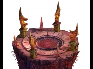 built on cliff religion zoroastrianism altar 01 Model 3D