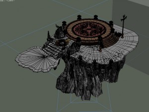 built on cliff religious altar kui zoroastrianism Model 3D
