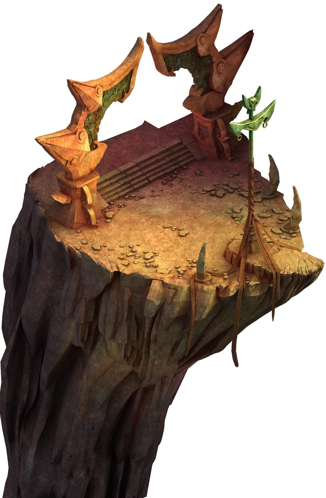 built on cliff religious altar right door zoroastr 3D Model .c4d .max .obj .3ds .fbx .stl .blend 
