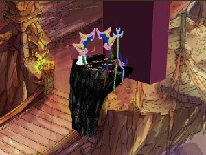 built on cliff religious altar right door zoroastr Modèle 3D