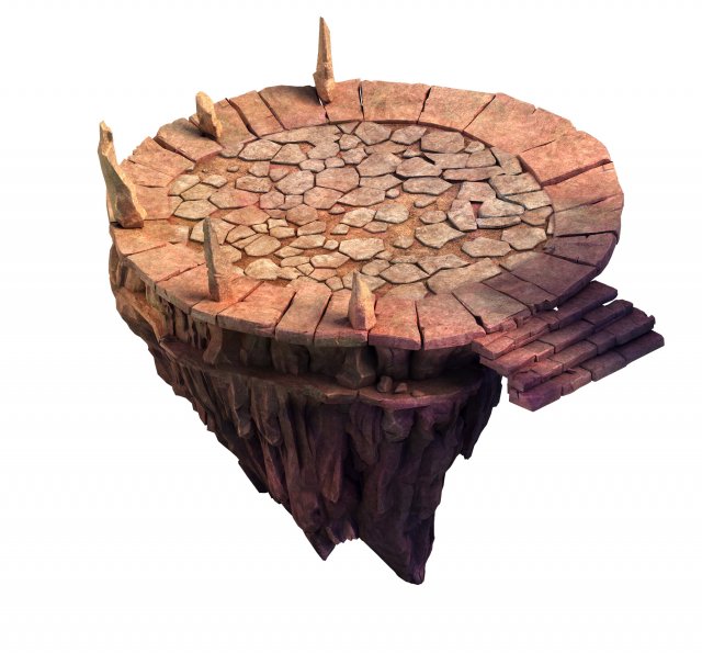 built on cliff religious altar zoroastrianism plat 3D Model .c4d .max .obj .3ds .fbx .stl .blend 