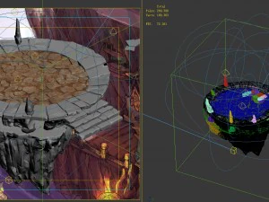 built on cliff religious altar zoroastrianism plat 3D Model