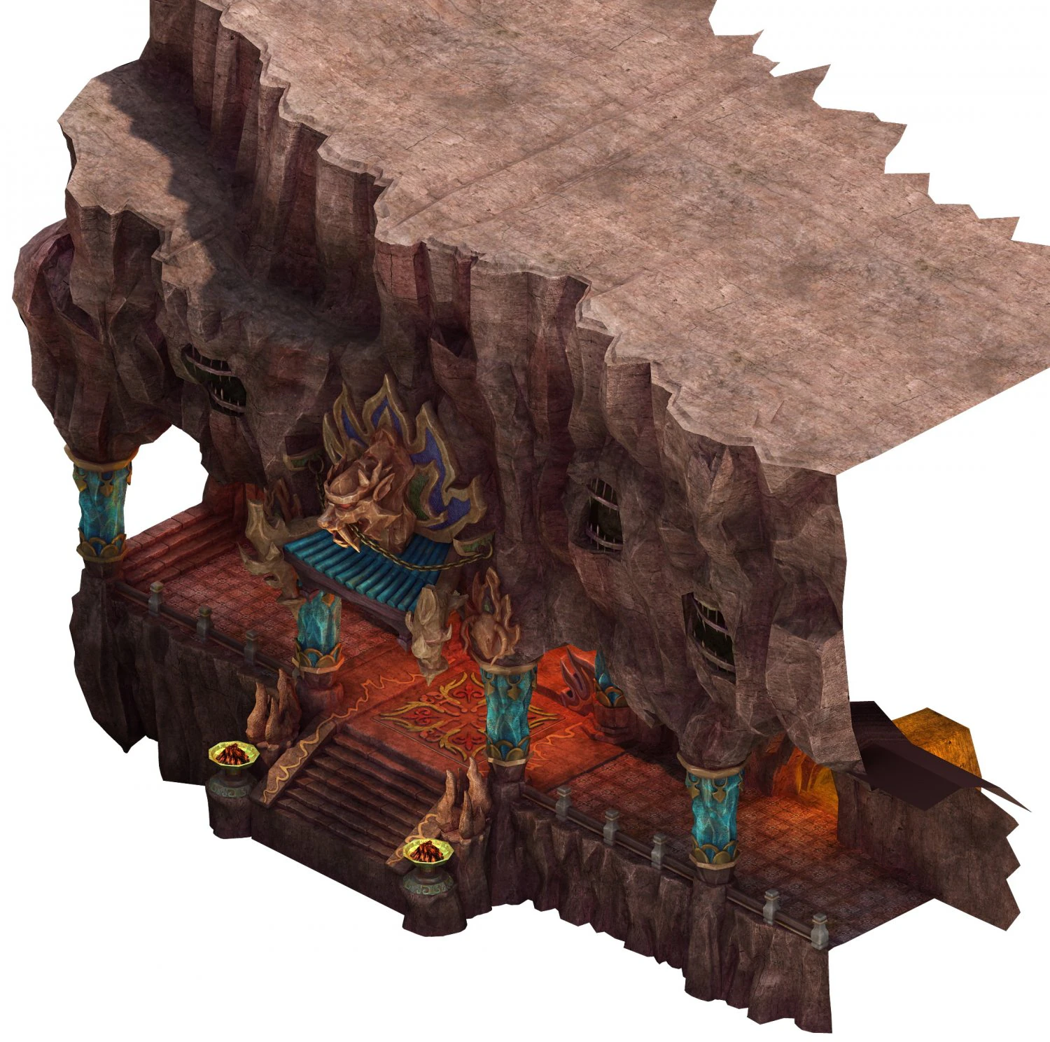 built on cliff religious altar zoroastrianism tige 3D Model .c4d .max .obj .3ds .fbx .stl .blend 