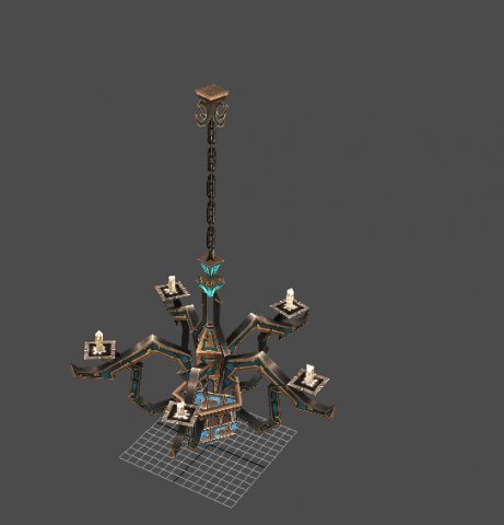 game arena test scenario model - chandeliers 01 Modelo 3D .c4d .max .obj .3ds .fbx .stl .blend
