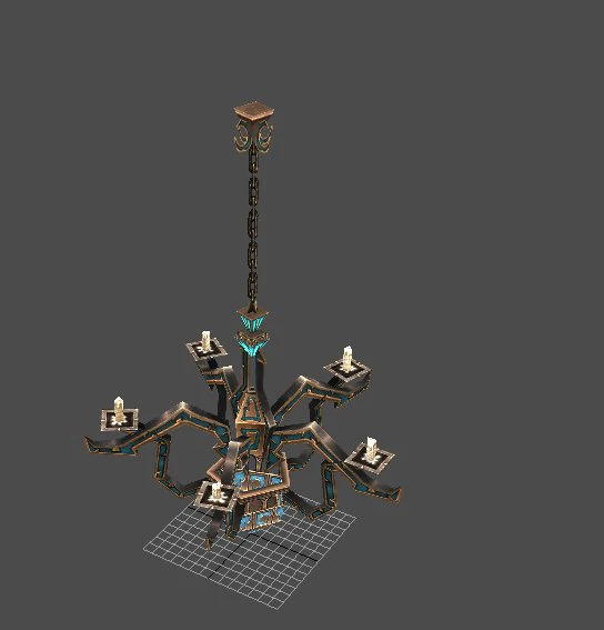 game arena test scenario model - chandeliers 01 3D Model .c4d .max .obj .3ds .fbx .stl .blend 
