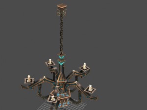 game arena test scenario model - chandeliers 01 3D Model