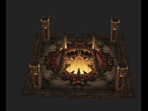 game arena test scenario model - heart of town 01 3D Model