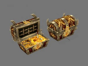 modelo de cen&aacute;rio de teste de arena de jogo - sala do cofre -02 01 Modelo 3D