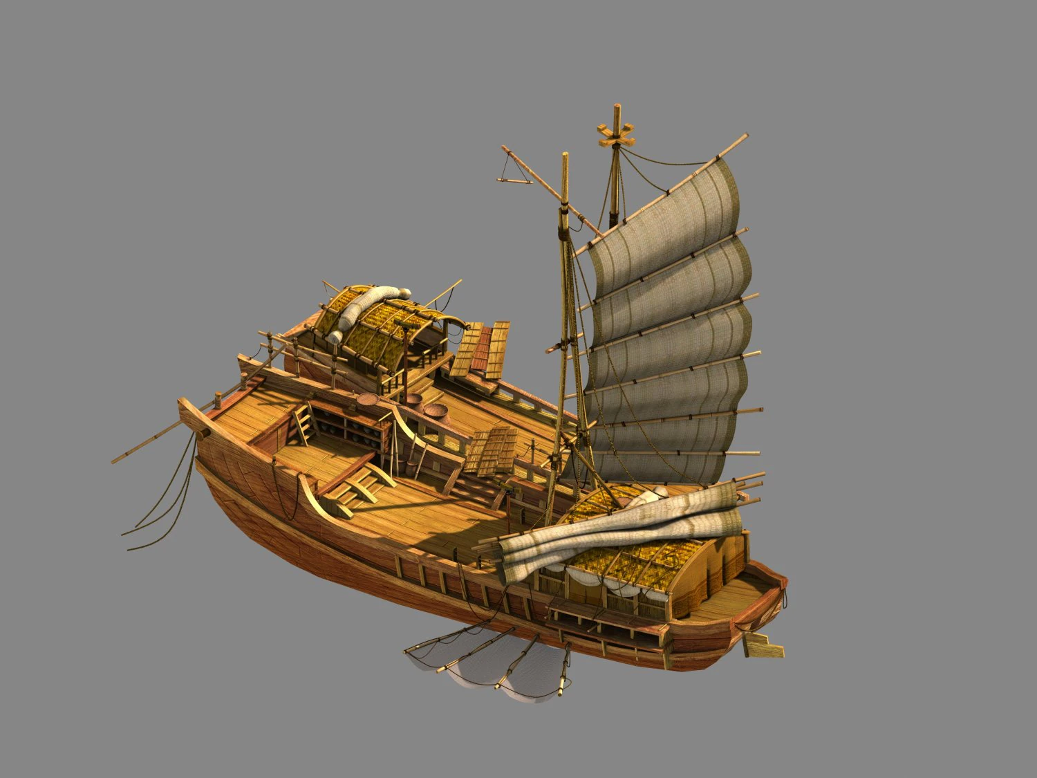 game model - campanula island scene - a large wood 3D Model .c4d .max .obj .3ds .fbx .stl .blend 