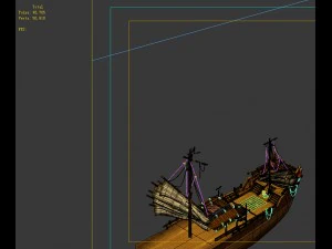 model permainan - pemandangan pulau campanula - kayu besar Model 3D