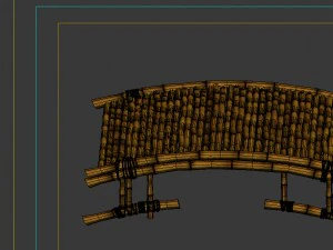 game model - campanula island scene - bamboo bridg 3D Model